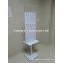 White Two-Way Metal Hook Wooden Jewelry Retail Shop Floor Fashion Accessories Hanging Display Stands